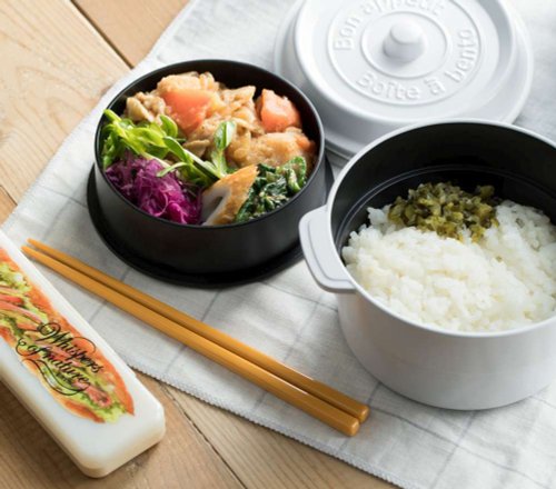 日本TAKENAKA 日本TAKENAKA 日本製COCOPOT可微波圓形雙層分隔保鮮盒530ml-白色