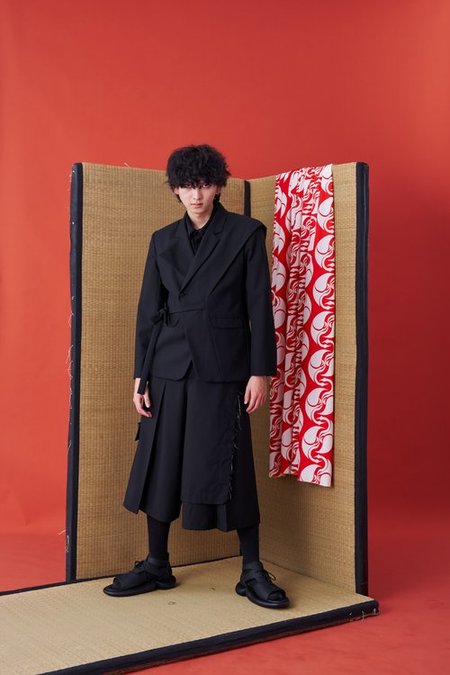 INF 西裝外套/日式羽織/特殊設計/綁帶/24AW-INF