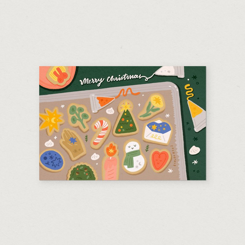Christmas Cookies (Art Print) - 卡片/明信片 - 紙 綠色