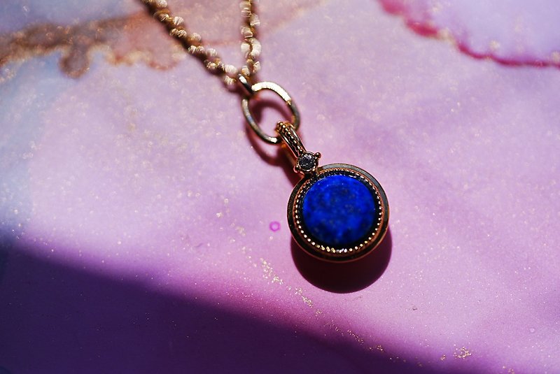 【12月誕生石】ラピスラズリ　アミュレットネックレス - 項鍊 - 半寶石 藍色