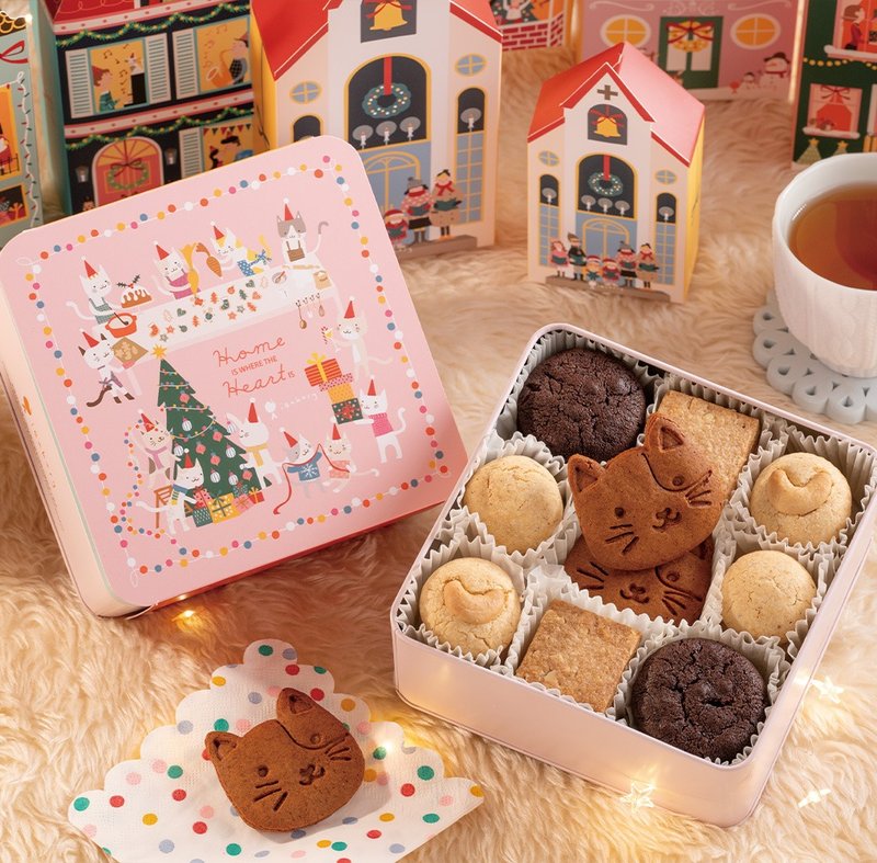 【Christmas Gift】Christmas Cookie Tin | Made in HK Social Enterprise Gift - Handmade Cookies - Fresh Ingredients Multicolor