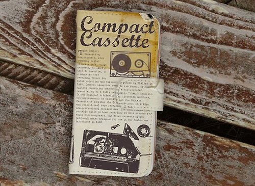 Anglers-case 【全機種対応】送料無料【手帳型】カセットデープでミュージック スマホケース