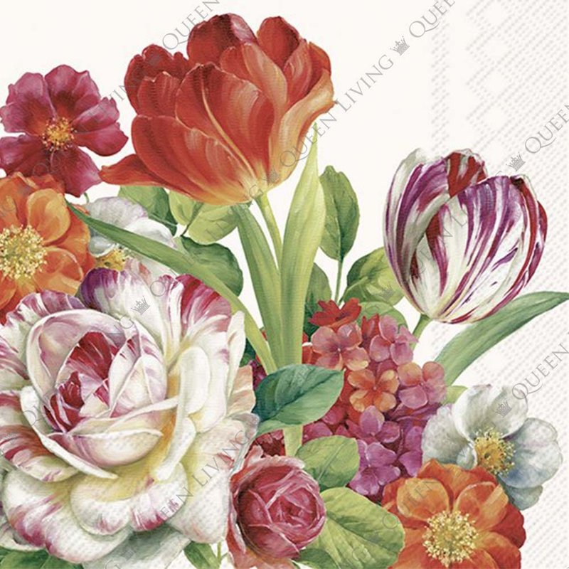 German IHR-33*33cm napkin-Blooming Spring - Place Mats & Dining Décor - Paper Multicolor