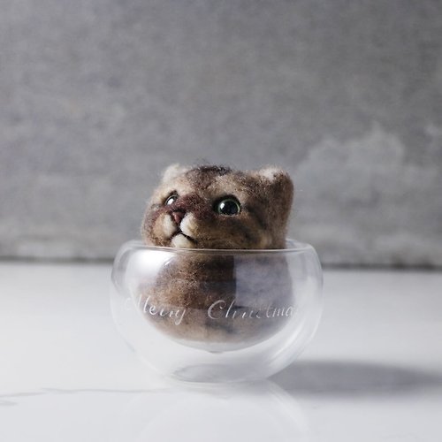 MSA玻璃雕刻 聖誕禮物 feiwa貓丸犬丸杯 客製化寵物 貓 狗
