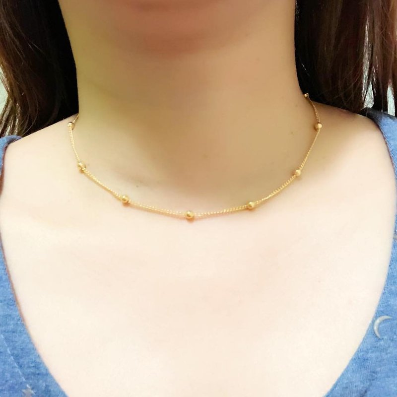 16K Gold Plated Choker Christmas Xmas Gift Simply Chic Bridesmaid Birthday Gift - Chokers - Other Metals Gold