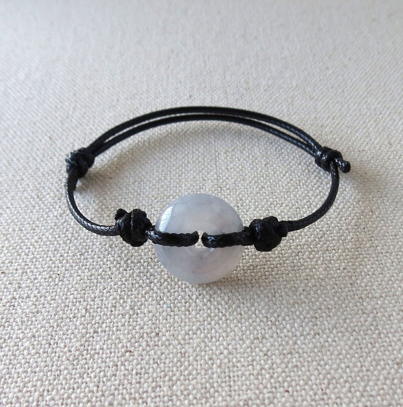 [Exclusive Order] 糯冰洒乌鸡翡翠链链* [Change to Silk Wax Line ~ Eight Shares] - Bracelets - Gemstone Black