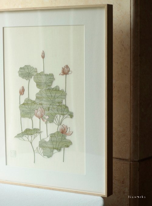 ailia DIY材料包/法式刺繡線上視頻課程/盛夏