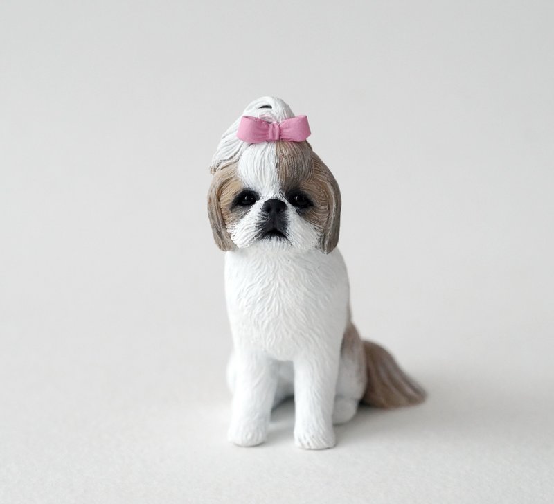Custom made. Shih Tzu. Miniature figurine of your Dog made in polymer clay - 其他 - 其他材質 