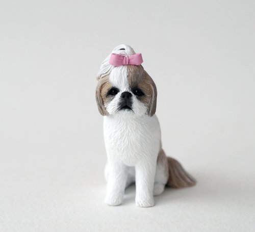 VellvettPets Custom made. Shih Tzu. Miniature figurine of your Dog made in polymer clay