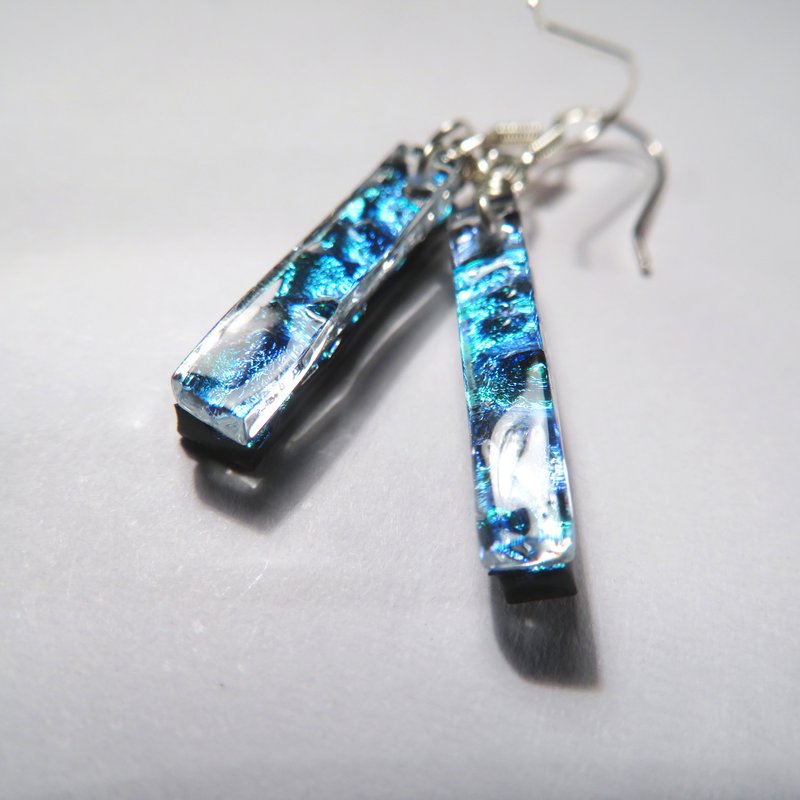 Jewelry Glaze Drop Earrings/PE3 - ต่างหู - แก้ว สีน้ำเงิน