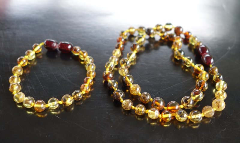 Baltic Amber 天然琥珀 波羅的海琥珀套件 非二代琥珀 (附證書) - 項鍊 - 半寶石 多色