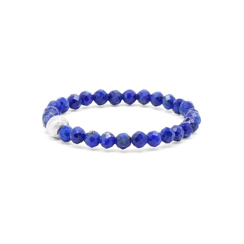 【Zhengjia Jewelry】【シンプル極細シリーズ】ラピスラズリ 3mm ラピスラズリ リング - リング・指輪 - 半貴石 多色