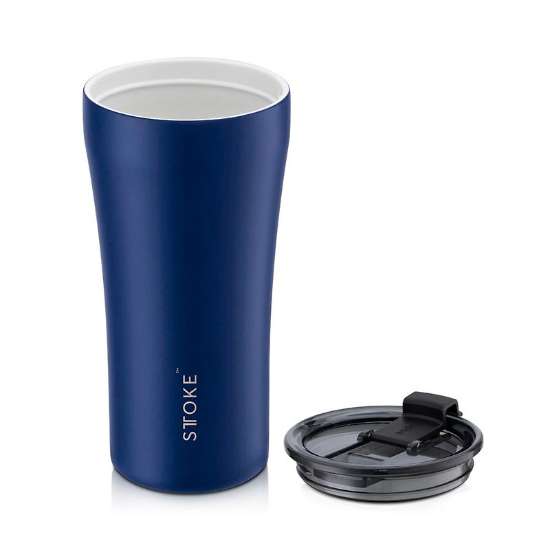 【STTOKE】精品陶瓷防漏隨行杯16oz / 460ml (磁力藍) - 保溫瓶/保溫杯 - 不鏽鋼 藍色