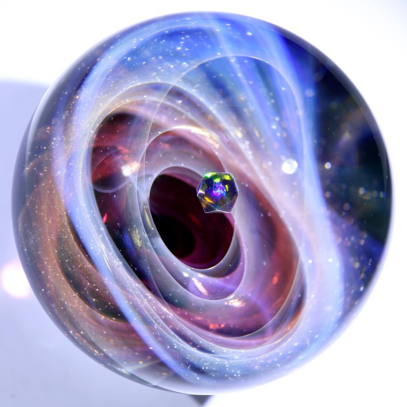 55mm 宇宙玻璃球擺設 no.M131 - 擺飾/家飾品 - 玻璃 紅色