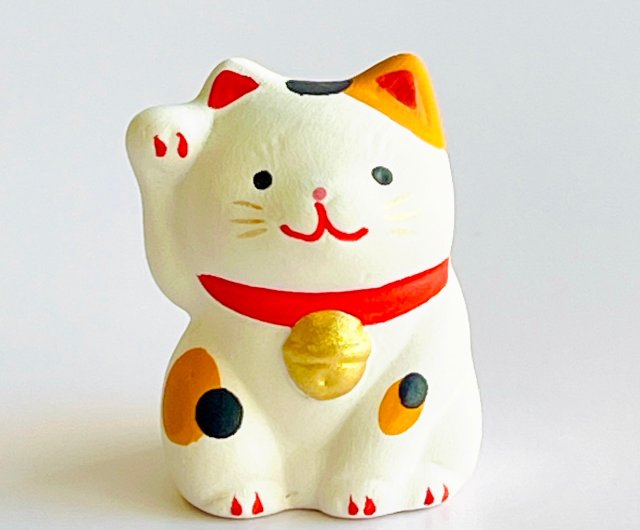 みなと送料無料ゾーン】瀬戸焼 万来招福五色招き猫 - ショップ