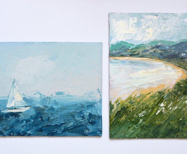 オリジナル油絵 海の絵 海辺の絵 海景アート 海の絵 - ショップ オリジナル油絵 海の絵 海辺の絵 海景アート 海の絵 - ショップ