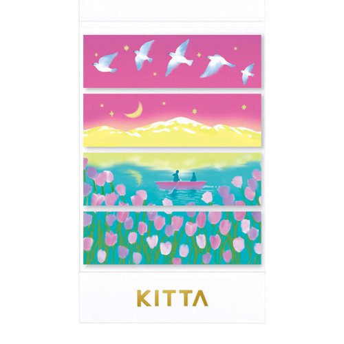 King Jim 臺灣總代理 【KING JIM】KITTA隨身攜帶和紙膠帶 湖 (Yukina Ieda設計款)