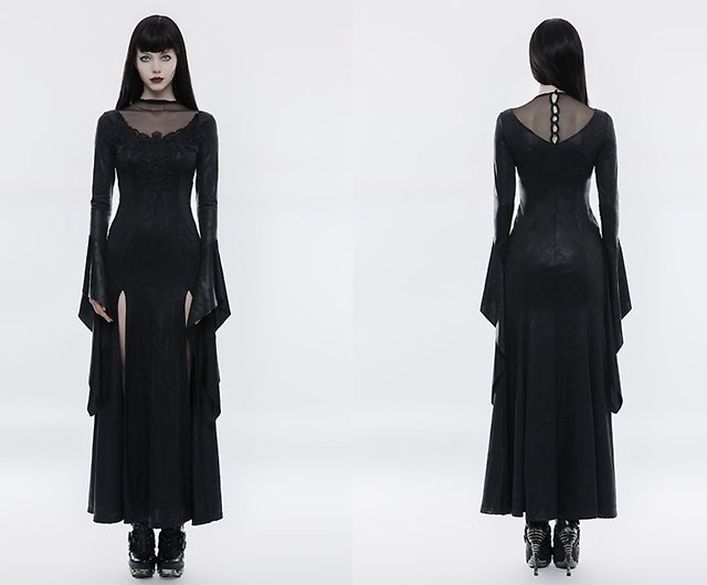 Hedgewytch Dress - cotton lycra witchy goth dress with pockets!