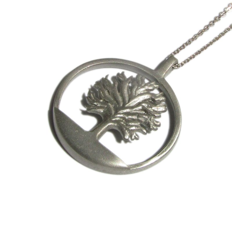 80s SELANGOR PEWTER Vintage tree design necklace - 項鍊 - 其他材質 銀色