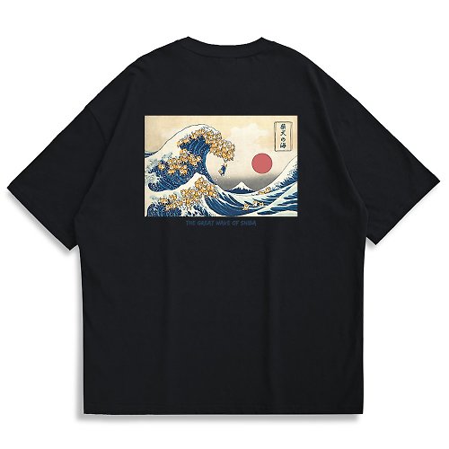 Creeps Store 【CREEPS-STORE】Great Wave of Shiba 寬鬆重磅印花T恤 210g