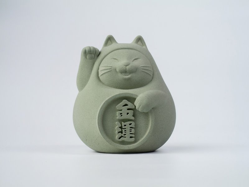 [Fortune Rolling] Fat Lucky Cat Healthy Green - Fragrances - Cement Green