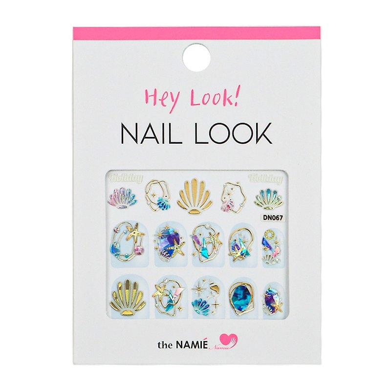 【DIY Nail Art】Hey Look Nail Art Decorative Art Sticker Dark Blue Ocean - ยาทาเล็บ - กระดาษ สีทอง