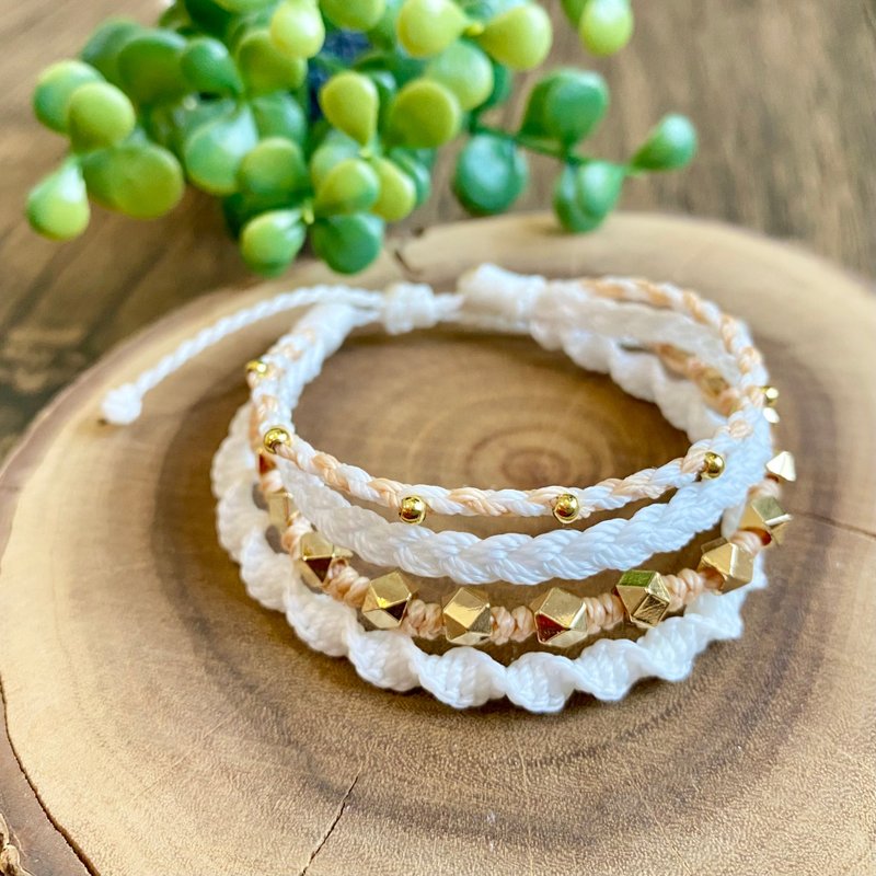 Handmade jewelry| Wax surf bracelet and anklet-CG4100 - สร้อยข้อมือ - ผ้าฝ้าย/ผ้าลินิน 