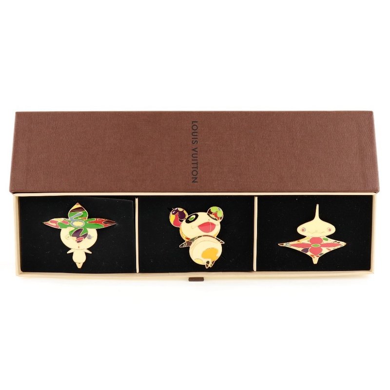 【日本直送】ルイ・ヴィトン LOUIS VUITTON フラワーハットマン/パンダ/オニオンヘッド  バレッタ takashi murakami M92595 - 髮夾/髮圈 - 其他金屬 金色