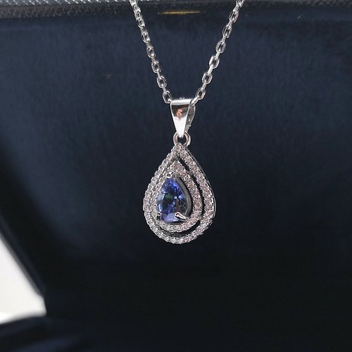 NOW jewelry 坦桑石 / 丹泉石 水滴切割 高品質 藍帶紫光澤 質感 氣質 輕珠寶