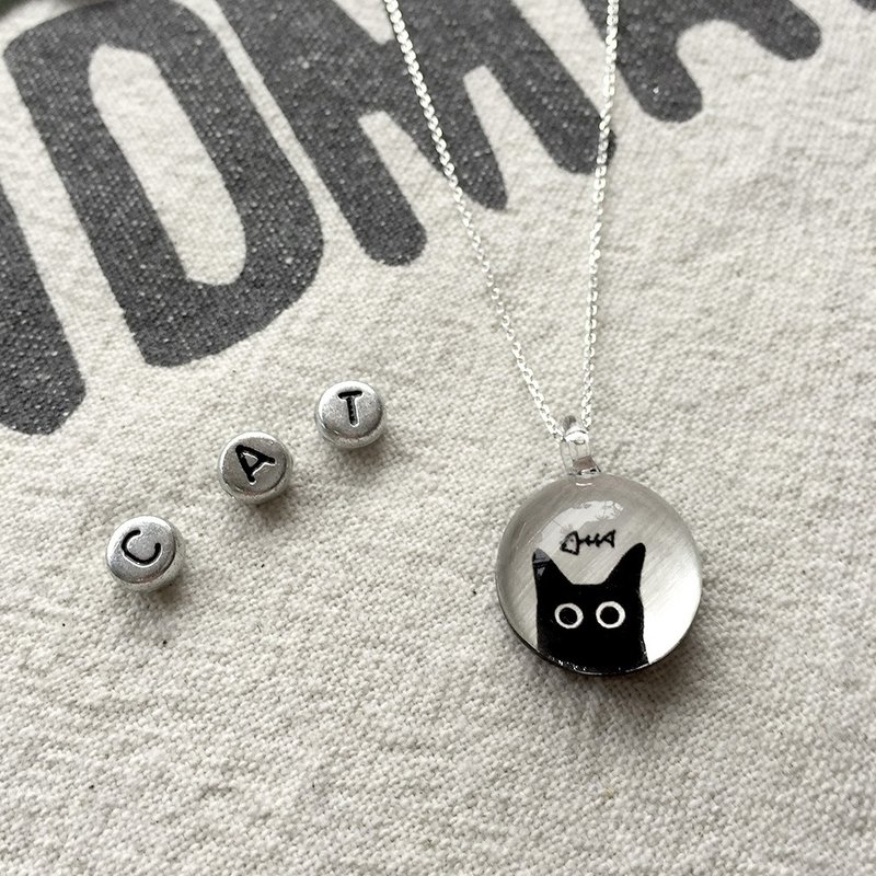 Glass pendant  Error cats - 項鍊 - 玻璃 
