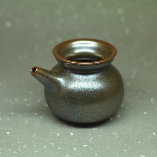 長樂窯 藏金釉 圓型 砲管嘴 茶海、公道杯、勻杯 手作陶藝 茶道具