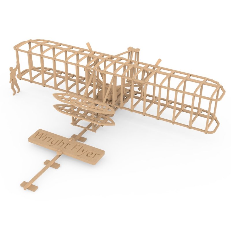 Wright Flyer (1903) 美國萊特飛行器 - 骨架結構木模型 (1/32) - 其他 - 木頭 
