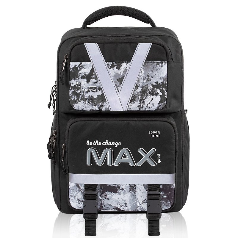 TigerFamily MAX靈感系列超輕量護脊書包Pro 2S雪山 - 後背包/書包 - 防水材質 黑色