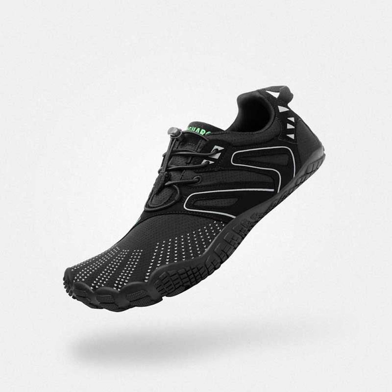 【Saguaro】 Vitality IV Barefoot Shoes Black - Men's Running Shoes - Polyester Black