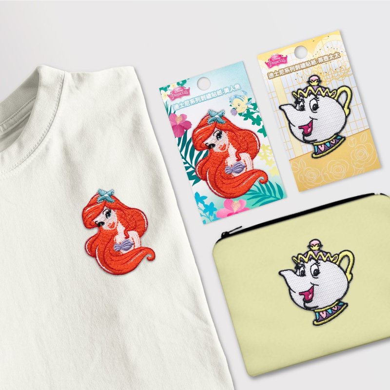 JzFun / 迪士尼刺繡貼 美人魚&茶壺太太 - 其他 - 繡線 多色