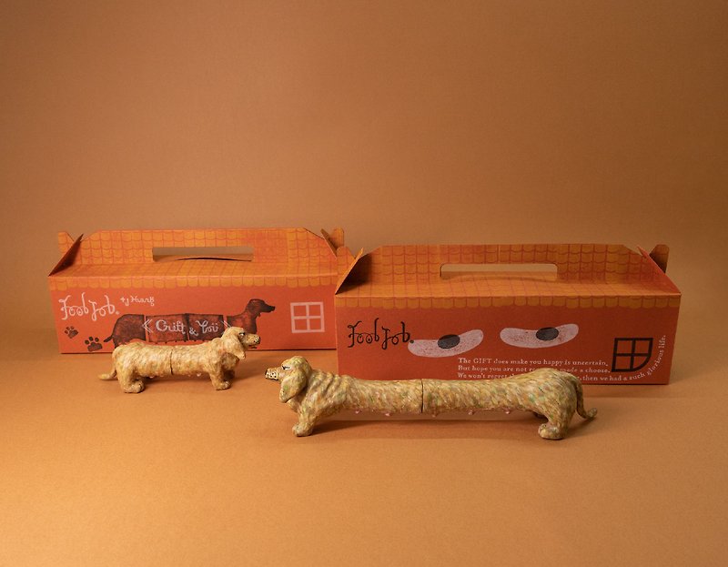 [Long Dog DooooooG] Drama-length version of cream/doll/furry child/dachshund/instant noodle cover artifact - Stuffed Dolls & Figurines - Other Materials 