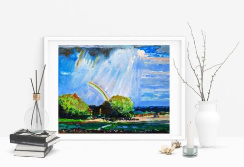 油絵 絵画 【藤の雨】 油絵 絵画 【藤の雨】 | Pay ID
