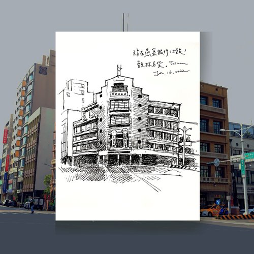 閣紅色商行 Gladys Red Studio 【客製化素描】原子筆風景/人物/寵物素描/手寫字明信片