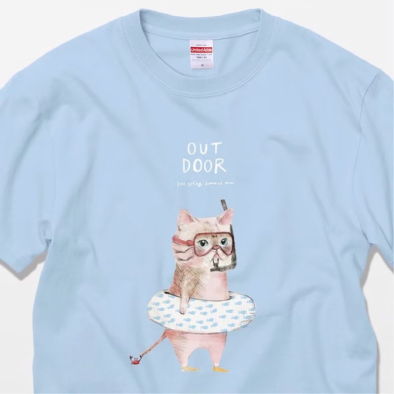 Outdoor_cat  / 安心のクオリティ/定番コットンTシャツ - Tシャツ - コットン・麻 ホワイト