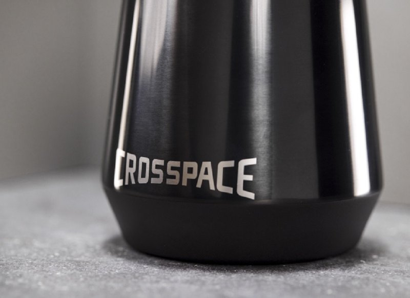 【Customized Gift】Crosspace Pure Titanium Double Layer Cup (Obsidian) / Titanium Cup - Mugs - Other Metals Black