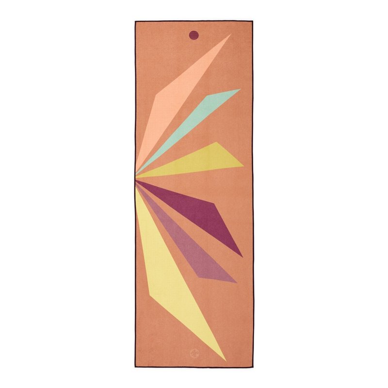 【Manduka】Yogitoes Plus Repreve 瑜珈舖巾-Palm Punch(濕止滑) - 運動配件 - 其他材質 橘色