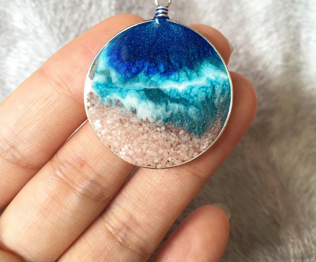 Ocean deals resin pendant