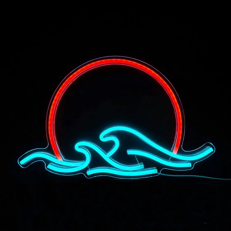 Sun Over Sea LED Neon Sign Light - โคมไฟ - อะคริลิค สีใส