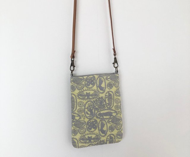 スマホポシェット ミナペルホネン jungle relief ハンドメイド
