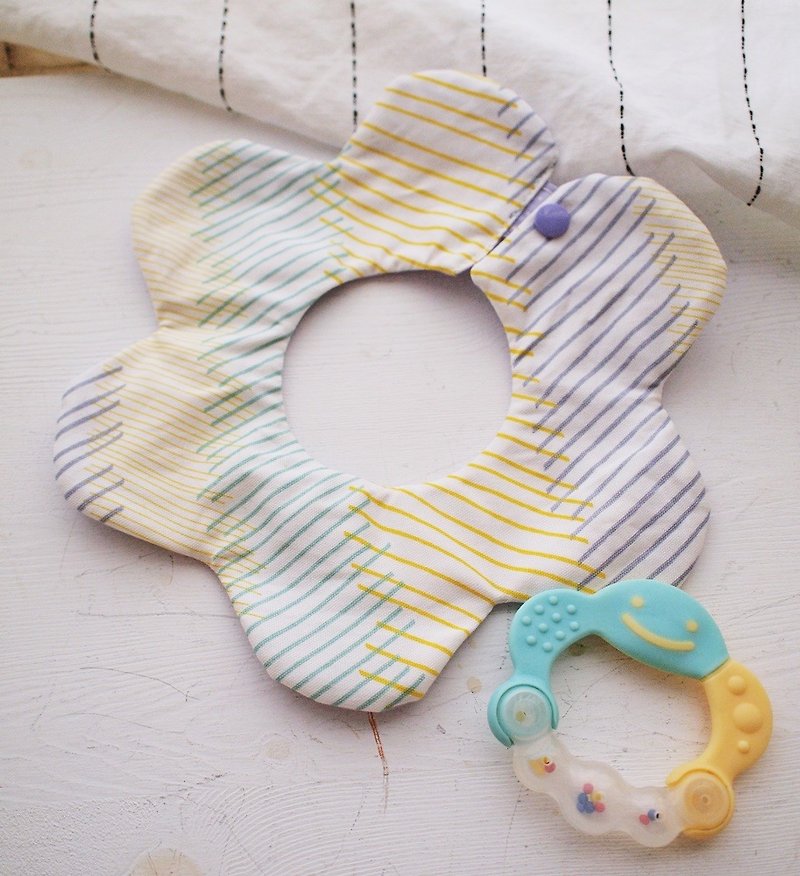 Hairmo. Japanese style handmade baby bib / saliva towel - flower version - ผ้ากันเปื้อน - ผ้าฝ้าย/ผ้าลินิน สึชมพู