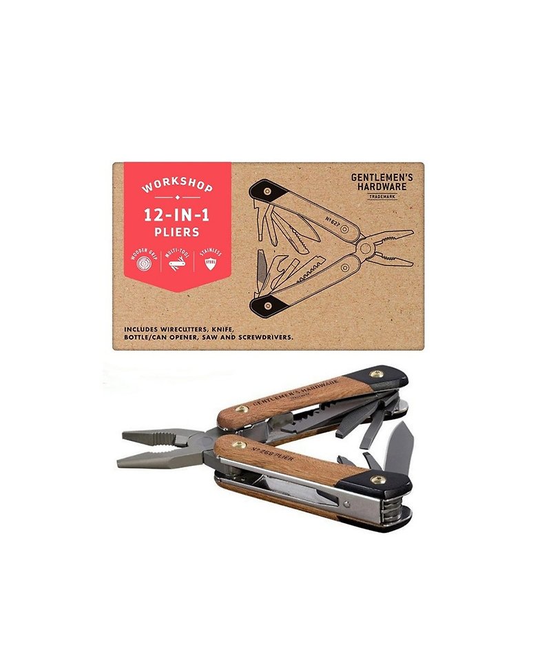 British brand Gentleman's Hardware 9-in-1 top stainless steel multi-functional pliers tool set - Other - Other Metals Gray