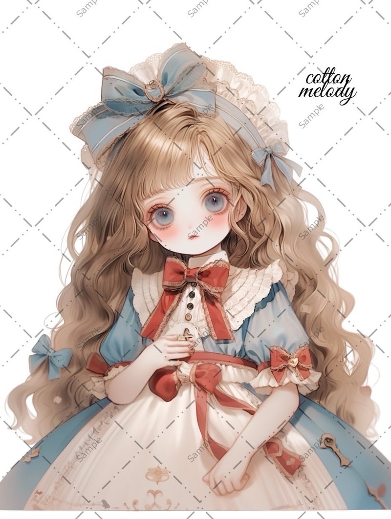 original sticker no.387 人物ステッカー オリジナルステッカー 人物ステッカー 女の子ステッカー オリジナル人物ステッカー - 貼紙 - 紙 