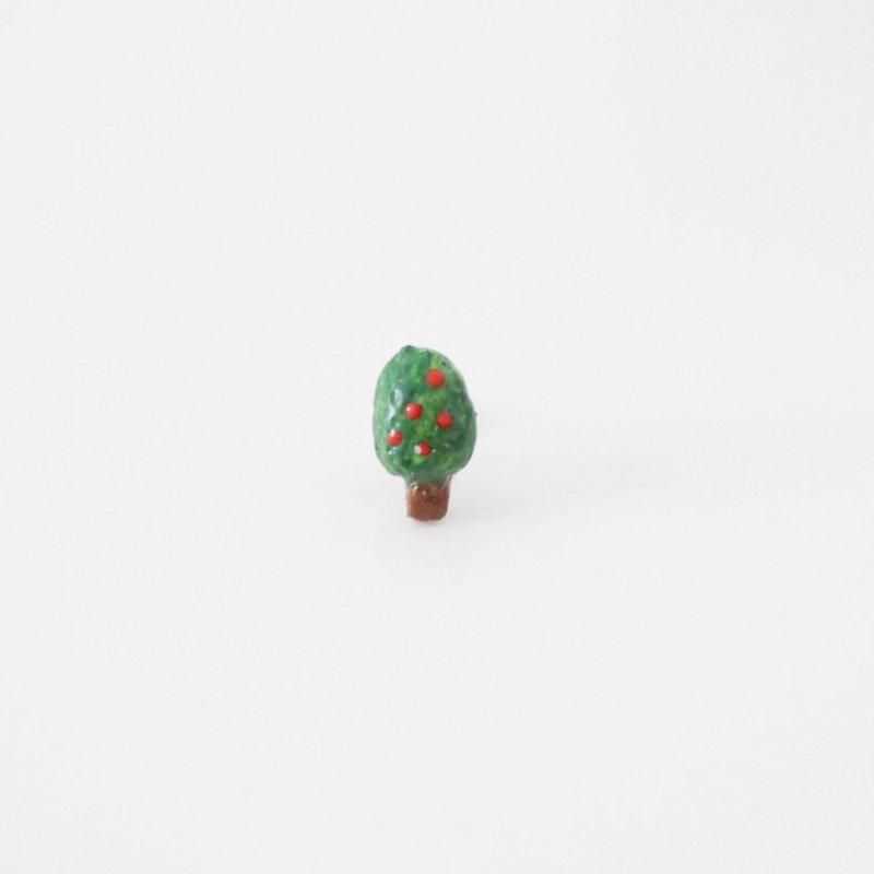 Tree stud earrings / clip on earrings - Earrings & Clip-ons - Pottery Green
