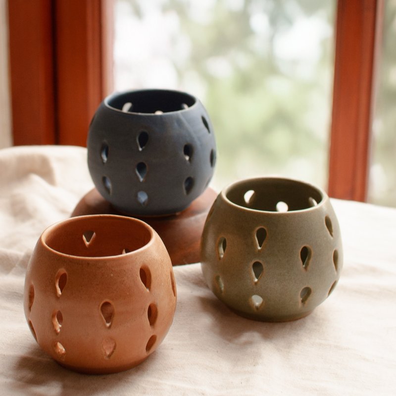 Handmade Ceramic  Mug / Fair Trade - Candles & Candle Holders - Pottery Multicolor