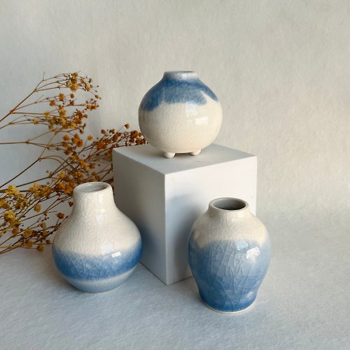 兩顆麻糬陶藝工作室 手工陶瓷迷你花瓶 擴香瓶 精油瓶 陶藝花瓶 花器 母親節禮物